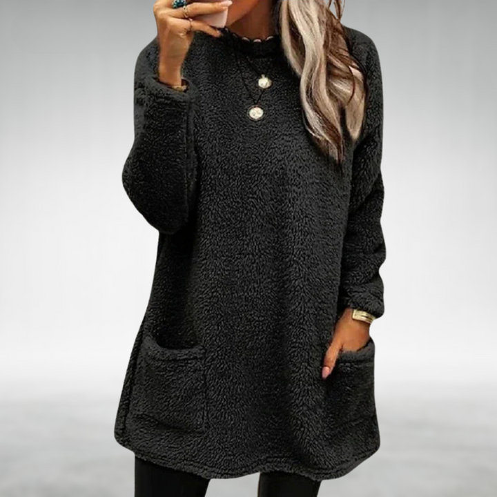 Aubrey | Langer Fleece-Pullover