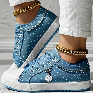 CARO | ELEGANTE DAMEN-SNEAKER MIT FLORALEN DETAILS