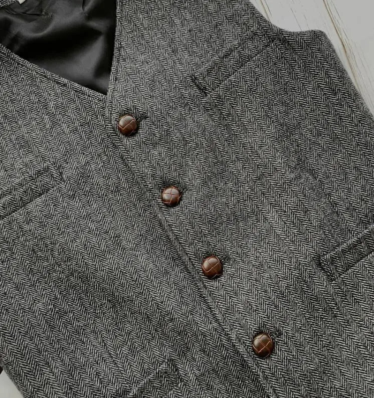 Jeremy | Wollgemischte Denim-Weste