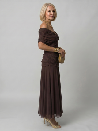Calen | Off-Shoulder Midi Kleid