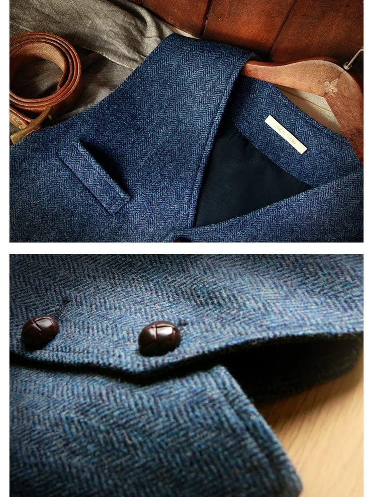 Jeremy | Wollgemischte Denim-Weste
