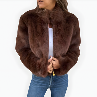 Aileen | Pelz-Winterjacke mit Stehkragen