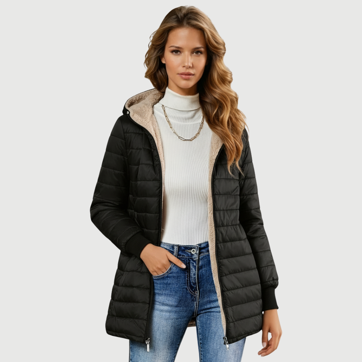 Arriane | Kapuzen-Wintermantel mit Fleece-Futter