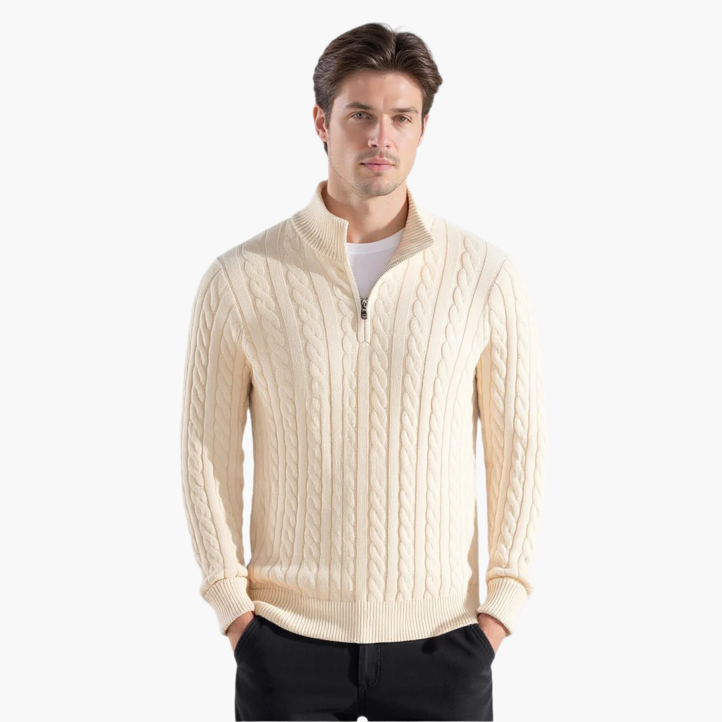 Larry | Strickpullover mit Reißverschluss
