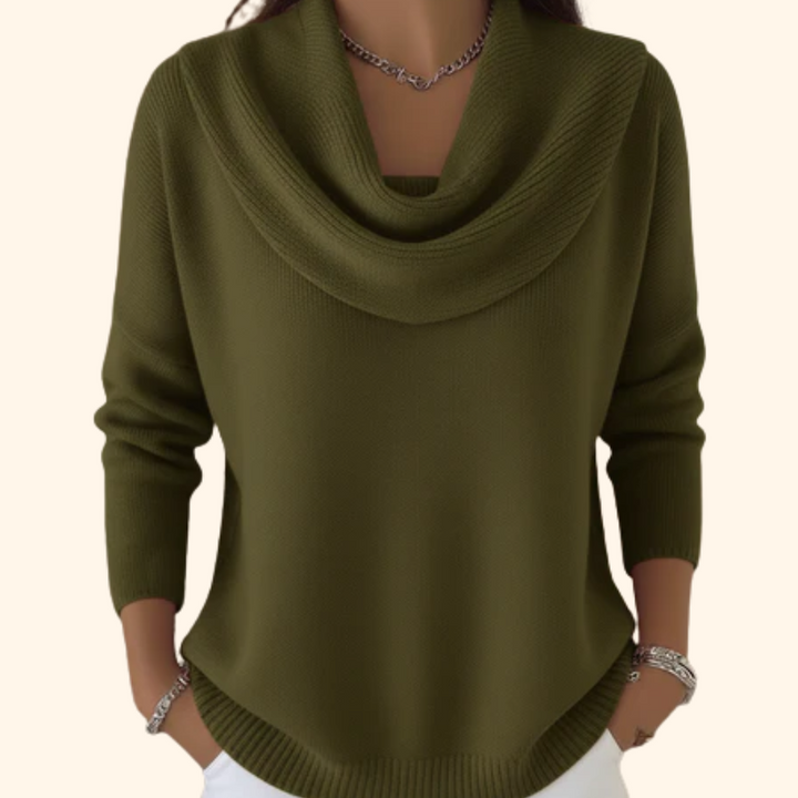Felly | Strickpullover mit Drapiertem Ausschnitt