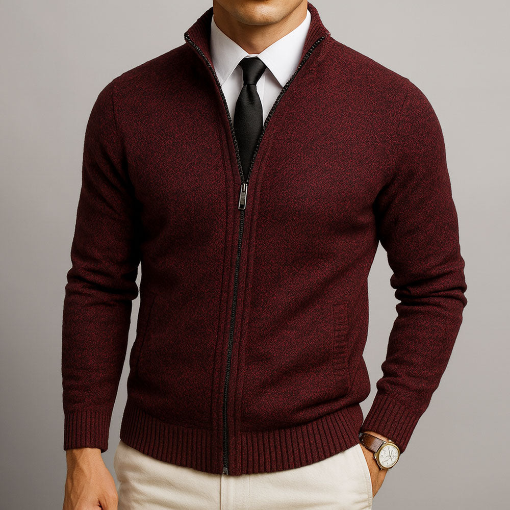 Japhet | Klassische Strickjacke mit Stehkragen