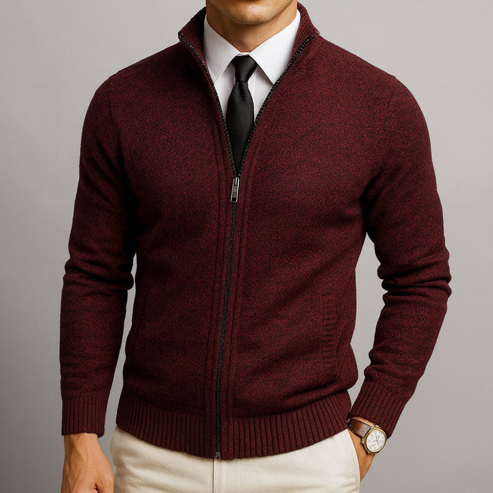 Japhet | Klassische Strickjacke mit Stehkragen