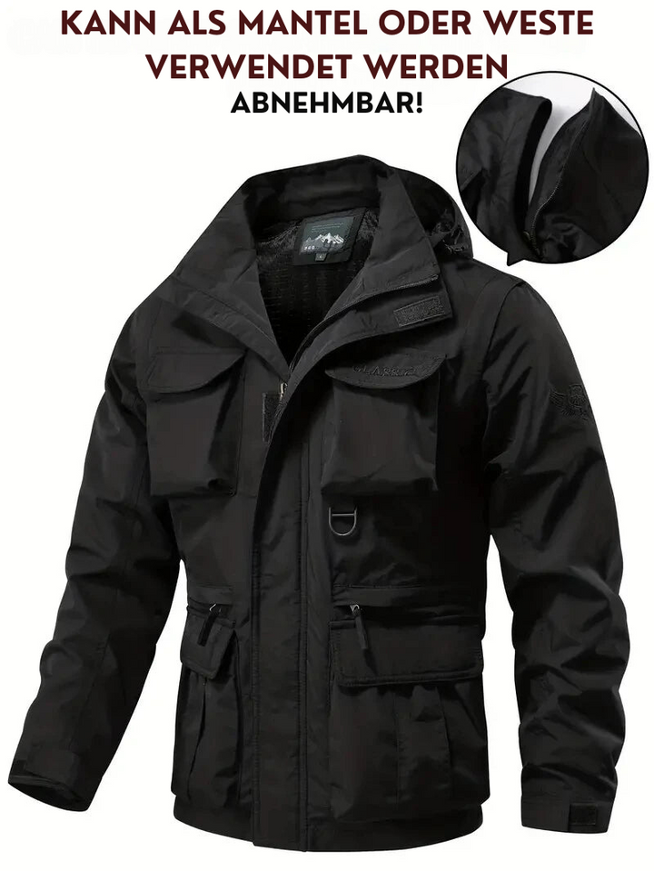 Evra | 2-in-1 Windjacke mit integrierten Handwärmern