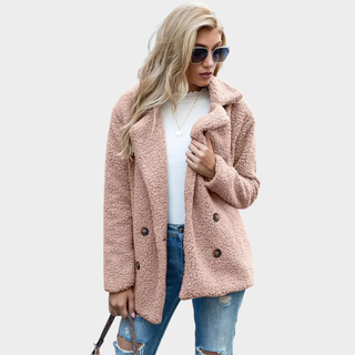 Mabyla | Teddymantel mit Kragen für Damen