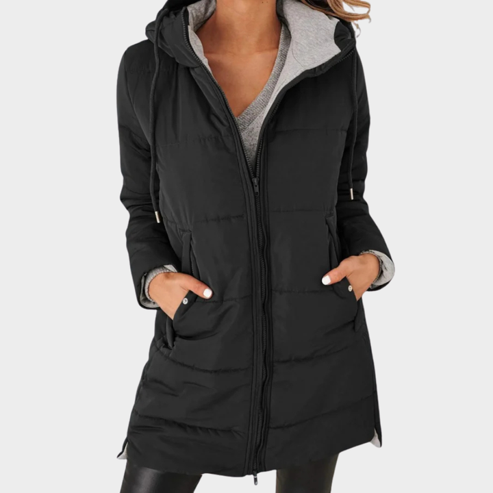 Mabyla | Lässige Puffer-Steppjacke mit Kapuze für Damen