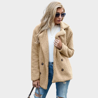 Mabyla | Teddymantel mit Kragen für Damen