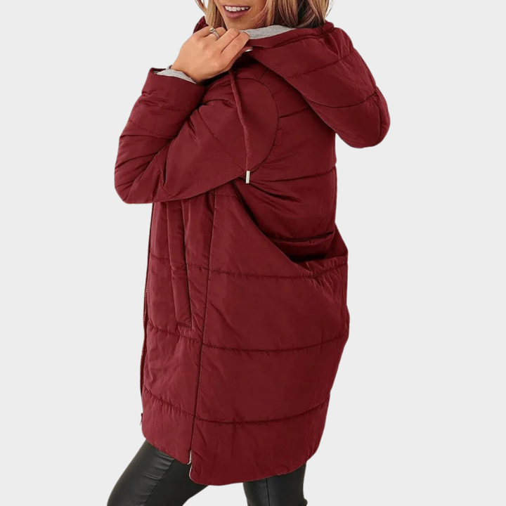 Mabyla | Lässige Puffer-Steppjacke mit Kapuze für Damen
