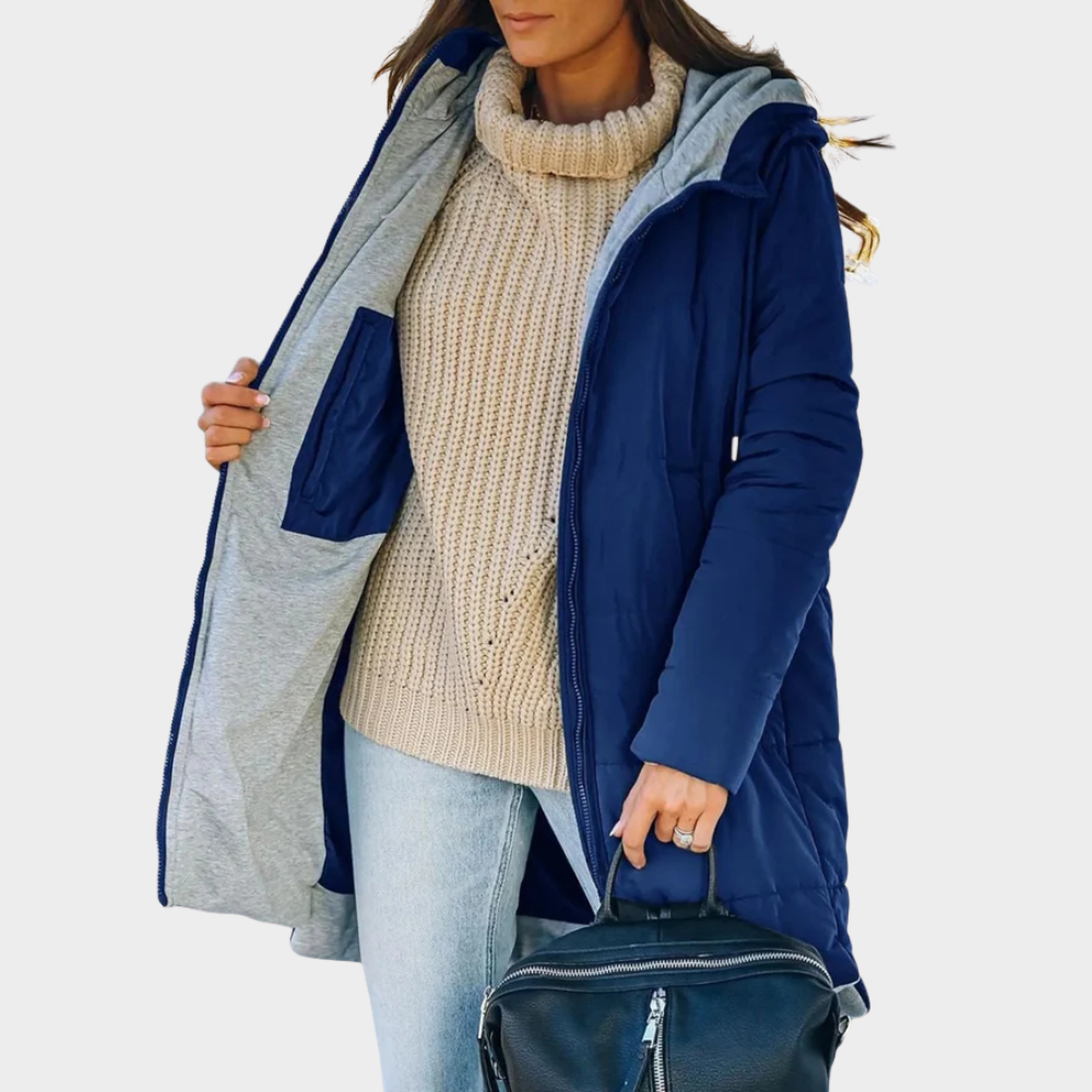 Mabyla | Lässige Puffer-Steppjacke mit Kapuze für Damen
