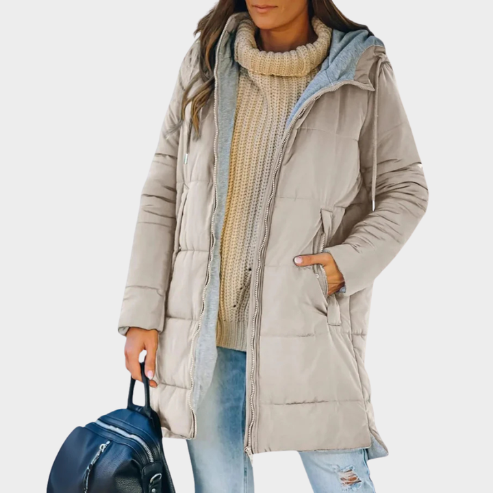 Mabyla | Lässige Puffer-Steppjacke mit Kapuze für Damen