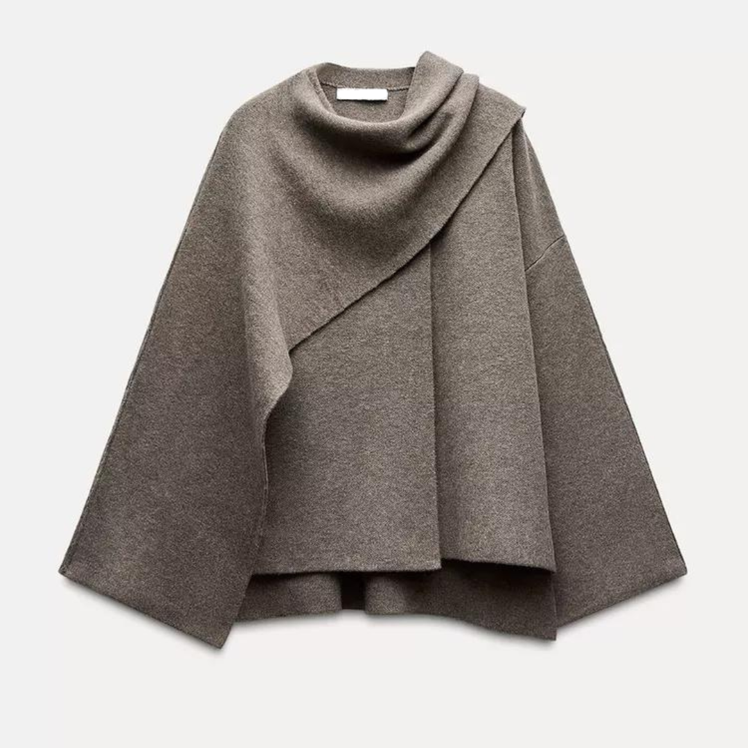 Anneth | Stilvoller Mantel mit Schal