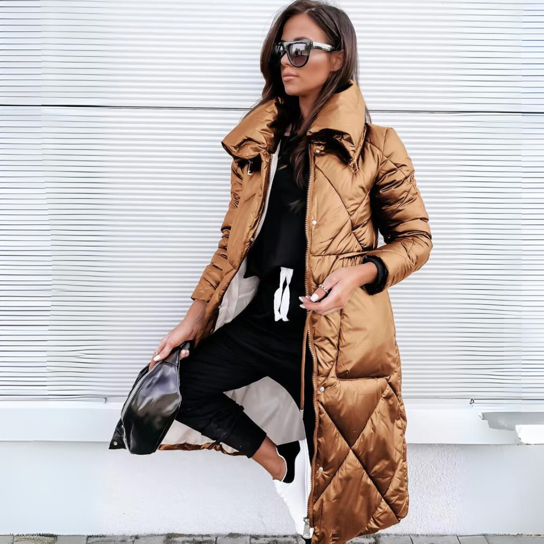 Althea | Lange Wattierte Baumwolljacke