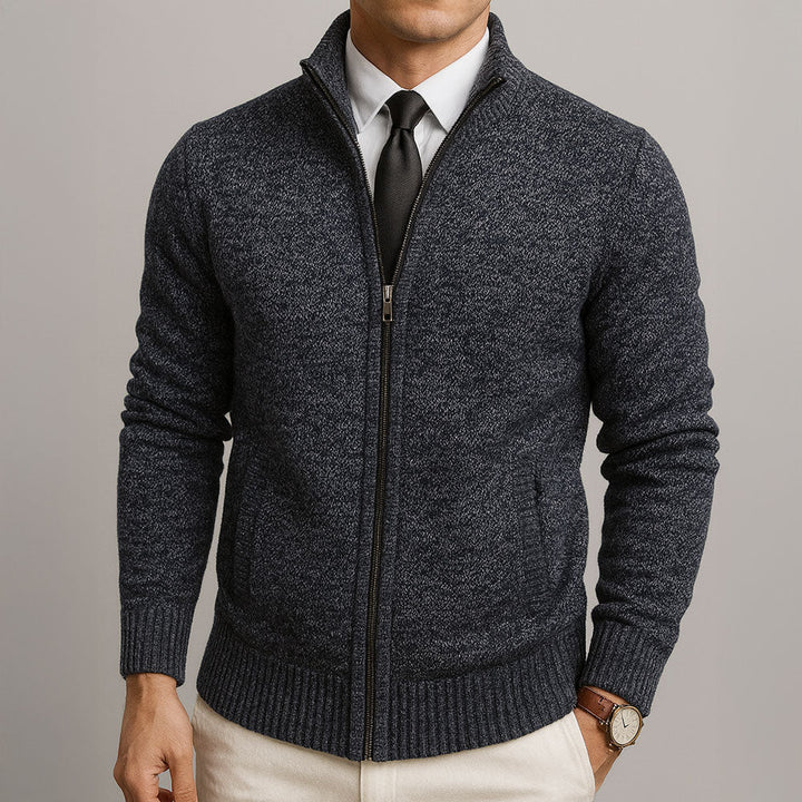 Japhet | Klassische Strickjacke mit Stehkragen