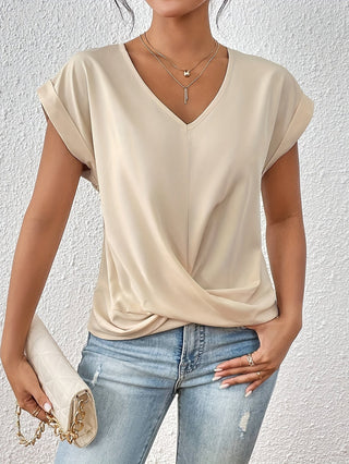 Greta | Lässiges T-Shirt mit weichem V-Ausschnitt