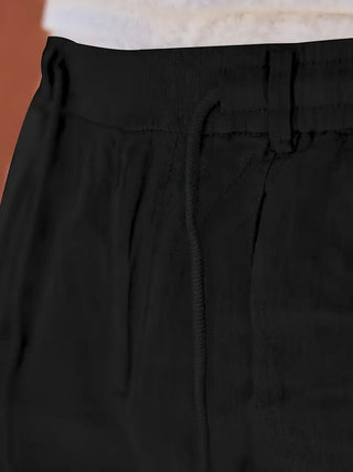 NICHOLS | WEITE LEINENHOSE MIT KORDEL