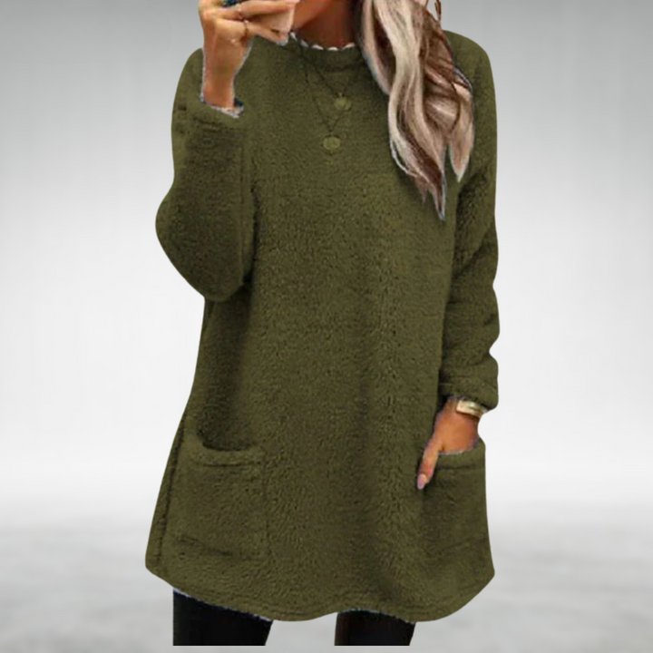 Aubrey | Langer Fleece-Pullover
