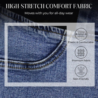 Damen Hochbundige Stretch Jeans