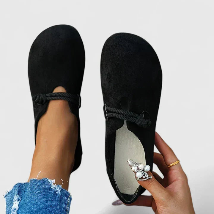 Reah | Trendiger Flacher Loafer mit Kordelriemen