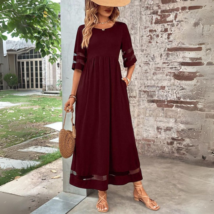 Aubrey™ – Figurbetonendes Midi-Kleid mit Bauchbedeckung