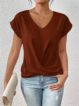 Greta | Lässiges T-Shirt mit weichem V-Ausschnitt