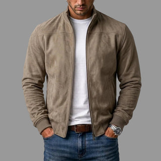 Mabyla | Bomberjacke aus Veloursleder-Imitat