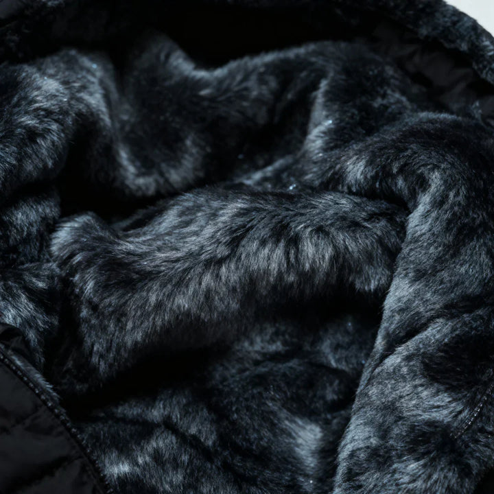 Marian | Slim-Fit Wintermantel mit Fellkapuze