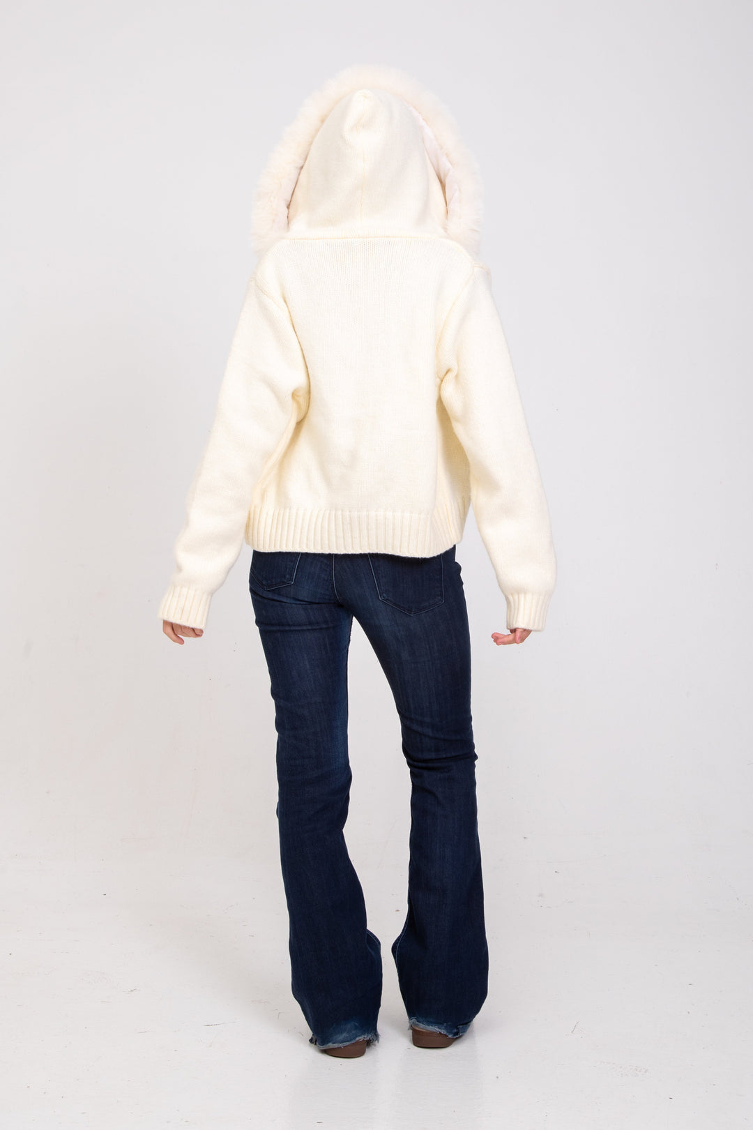Alicia | Jacke mit Fellkapuze