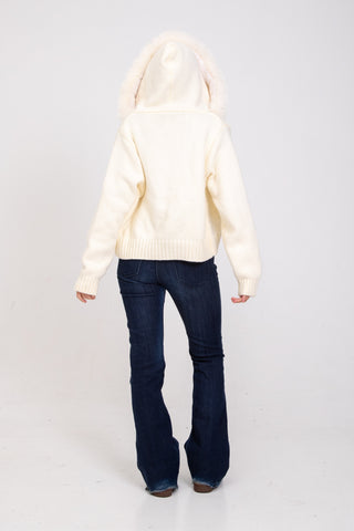 Alicia | Jacke mit Fellkapuze