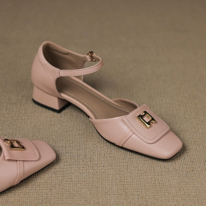 Elvane Schnalle Leder Mary-Janes