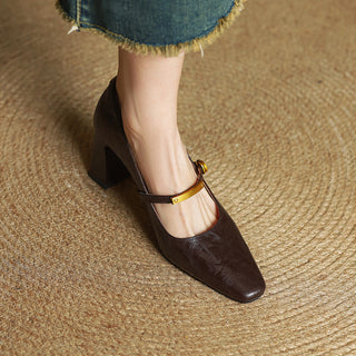 Marleon Leder Riemchen Pumps