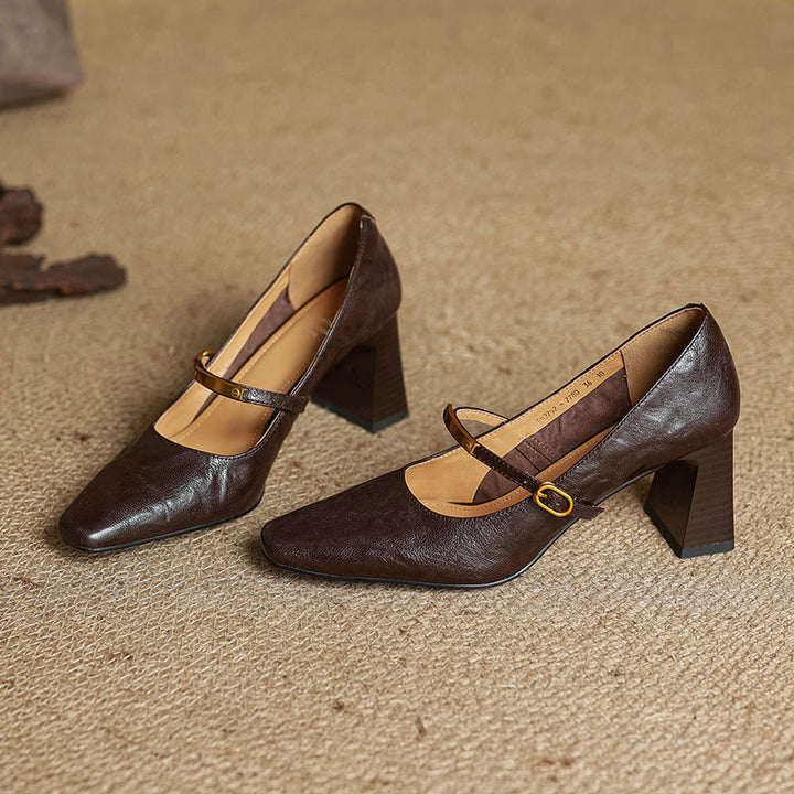 Marleon Leder Riemchen Pumps