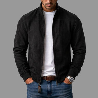 Mabyla | Bomberjacke aus Veloursleder-Imitat