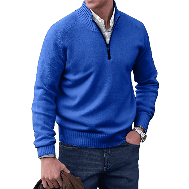 Tim | Hochkragen-Pullover mit Reißverschluss