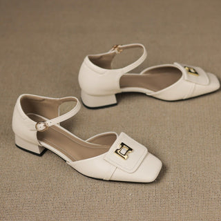 Elvane Schnalle Leder Mary-Janes