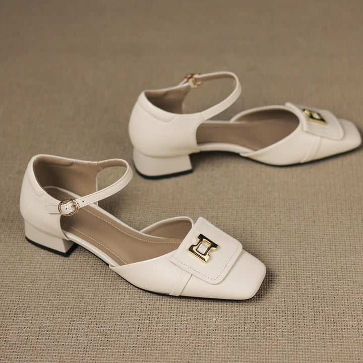 Elvane Schnalle Leder Mary-Janes