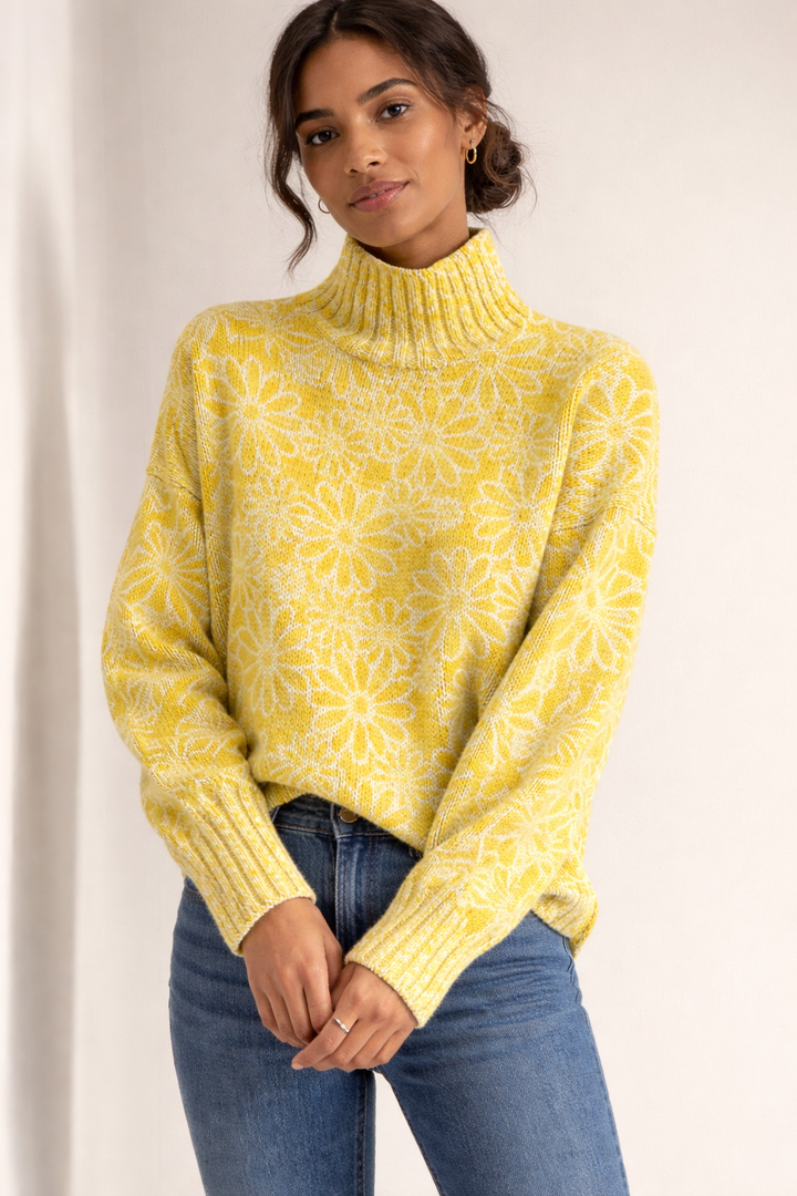 Mabyla | Lockerer Damen-Rollkragenpullover