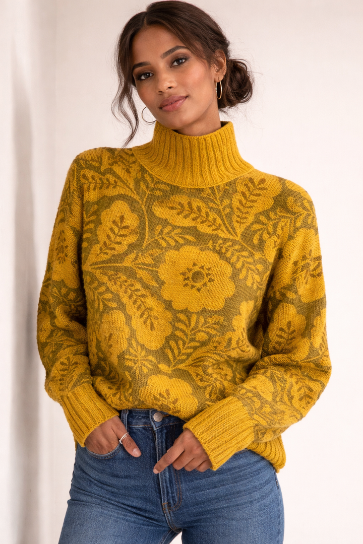 Mabyla | Lockerer Damen-Rollkragenpullover