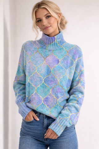 Mabyla | Lockerer Damen-Rollkragenpullover
