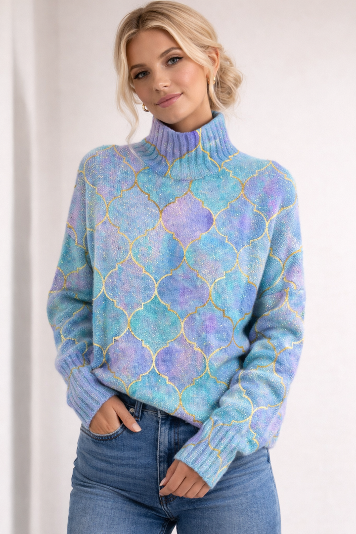 Mabyla | Lockerer Damen-Rollkragenpullover