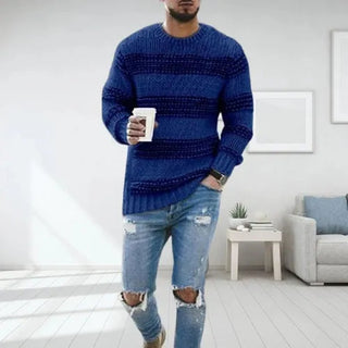 Zion | Slim-Fit Strickpullover mit Streifendesign