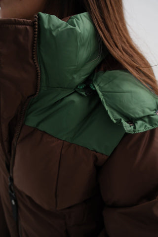 Nadja | Bicolor Kapuzenmantel
