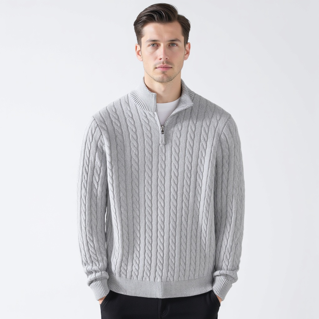 Larry | Strickpullover mit Reißverschluss