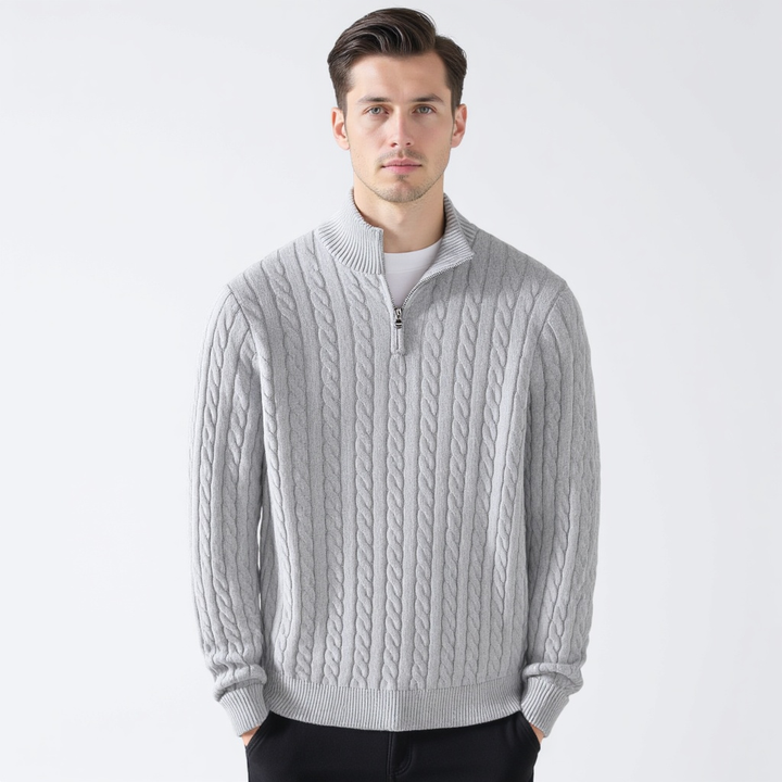 Larry | Strickpullover mit Reißverschluss