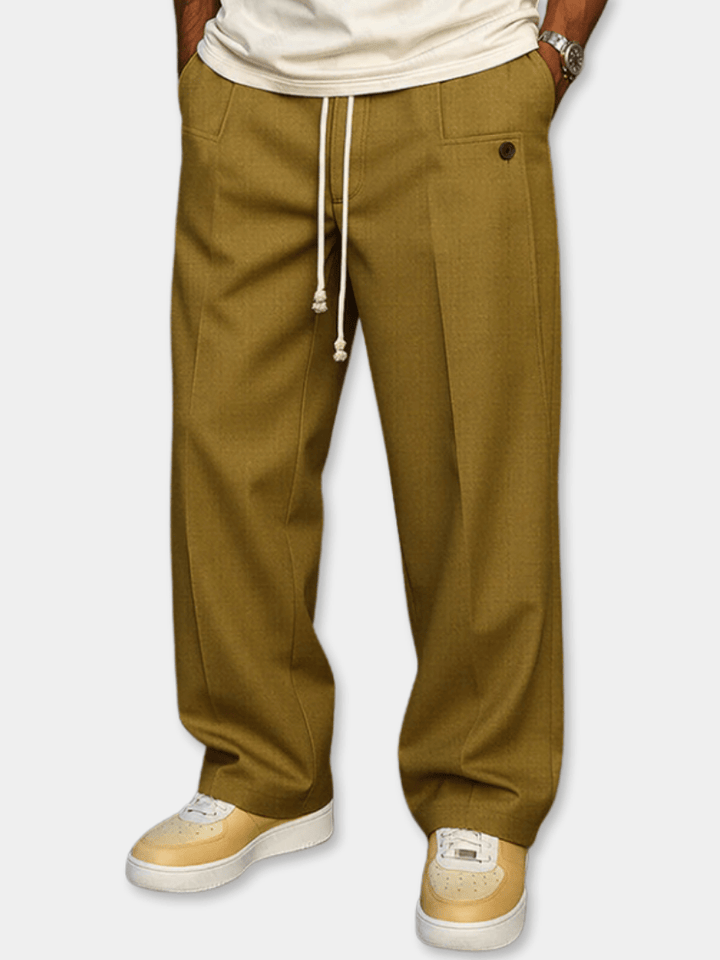 Mabyla | Relaxed-Fit-Hose für Herren – für Arbeit und Freizeit, mit Reißverschluss und elastischem Bund