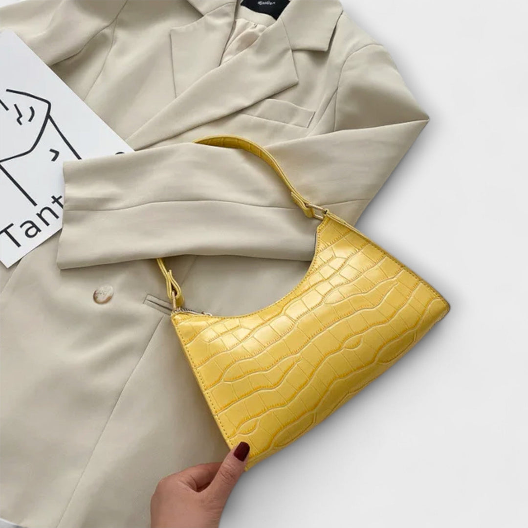 Olivia - Glänzende Lederhandtasche