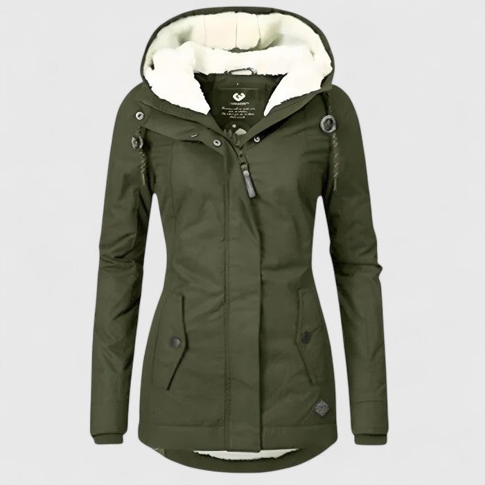 Mabyla | Wasserdichter Parka mit fleecegefütterter Kapuze für Damen